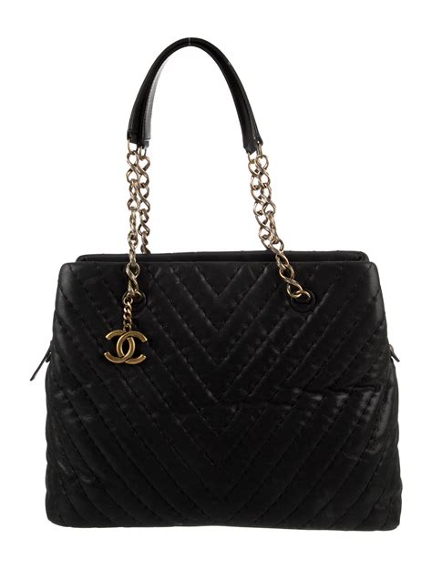 Chanel Surpique Chevron Tote 